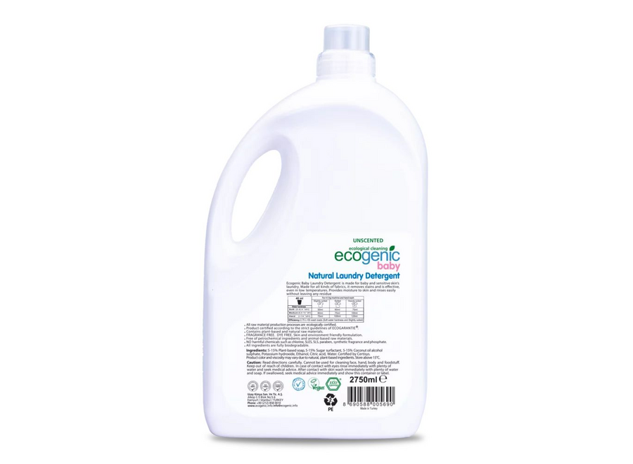 - Natuurlijk wasmiddel voor (baby)kleding - 2750 ml - Ongeparfumeerd