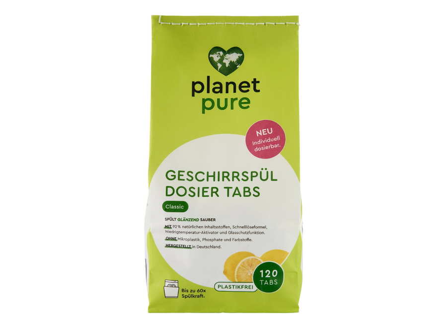 Planet Pure Classic dishwasher tablets - 120 tablets