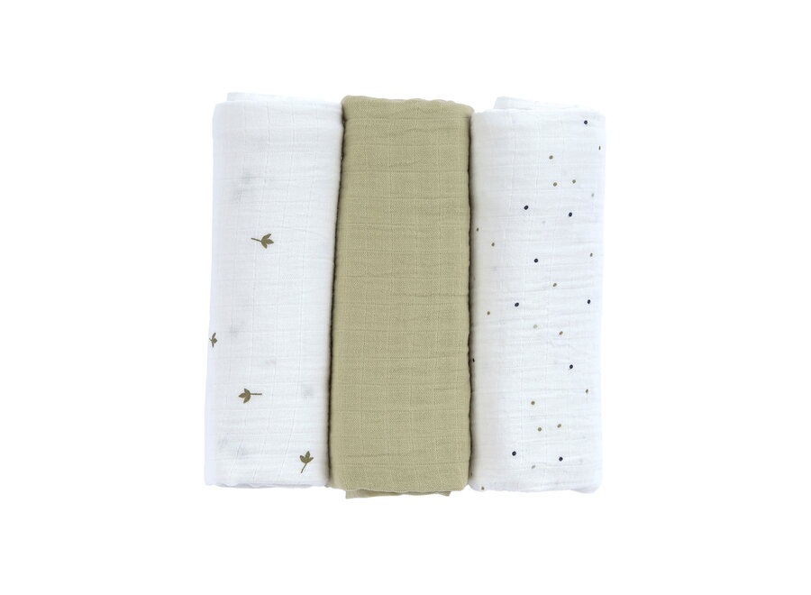 - Swaddle & Burp Multi-wipes - L - 3 pieces - GOTS