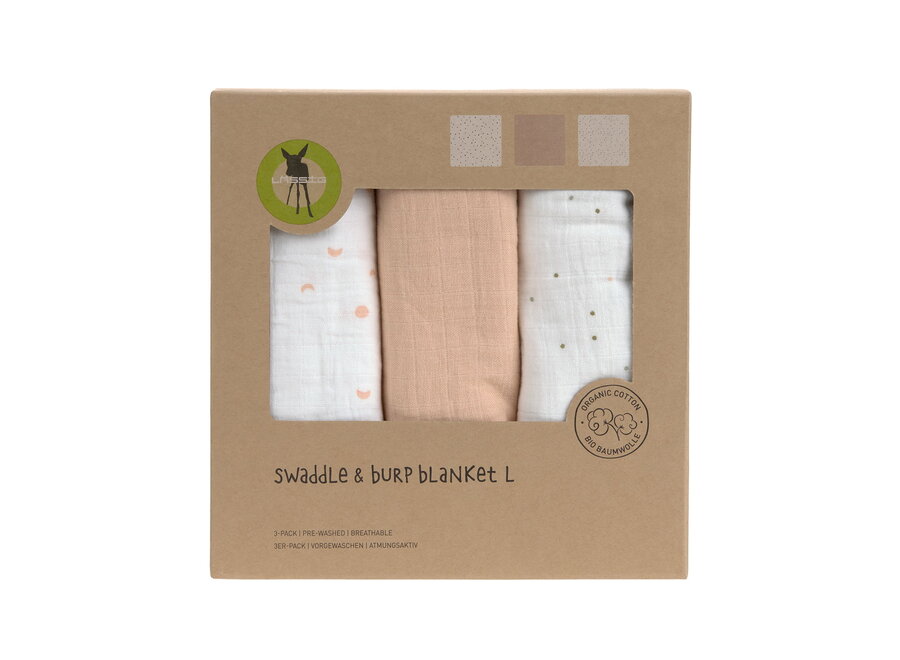 - Swaddle & Burp Multi-Feuchttücher - L - 3 Stück - GOTS