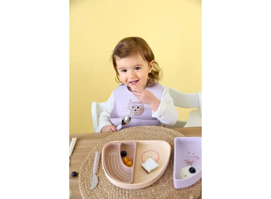 Ensemble de 3 gamelles compartimentées en silicone pour chat/chien