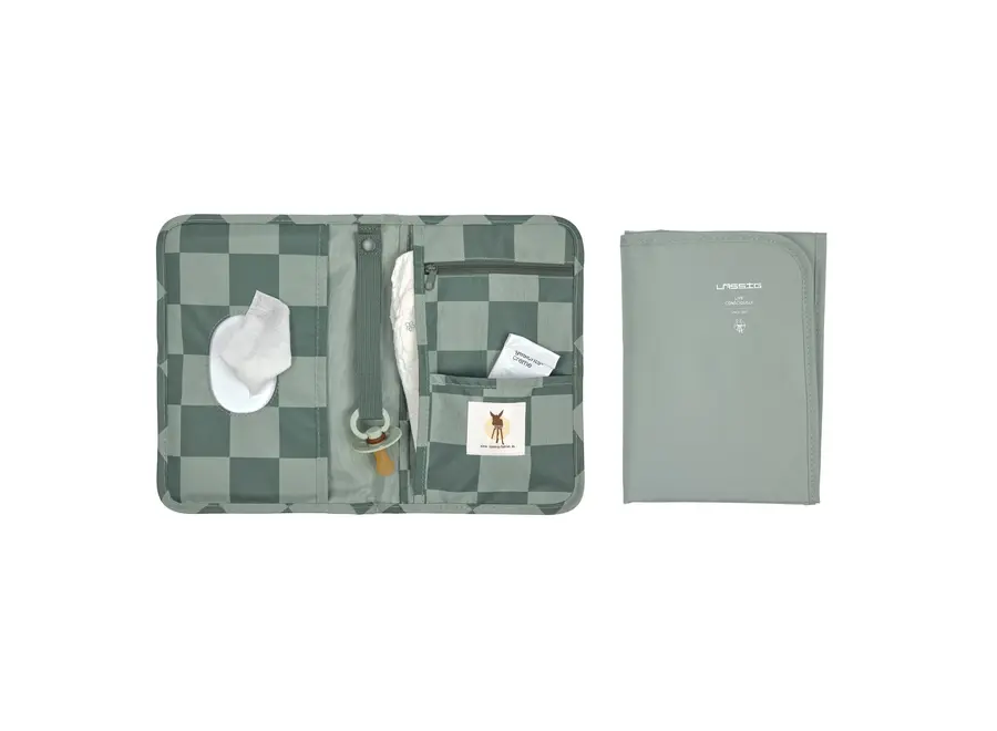 Changing Bag - Olive Green/Floral Mint - Includes changing mat
