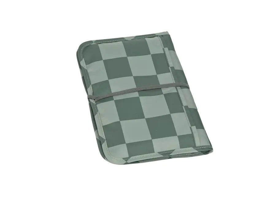 Pochette à langer - Olive/Fleuri-Menthe - Matelas à langer inclus