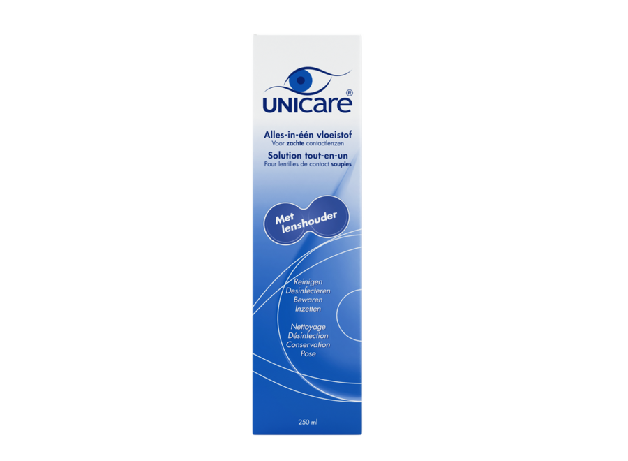 - All-in-One-Lösung für weiche Kontaktlinsen 250 ml + Linsenbehälter