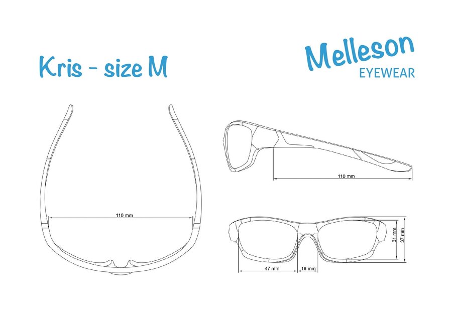 - Kris Kinder-Sonnenbrille (3-7 Jahre) - Größe M - UVA- und UVB-Schutz