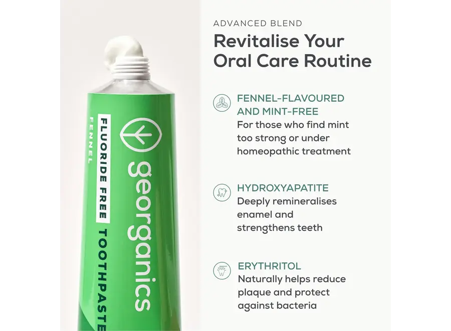 Dentifrice sans fluorure à l'hydroxyapatite - Fenouil - 75 ml