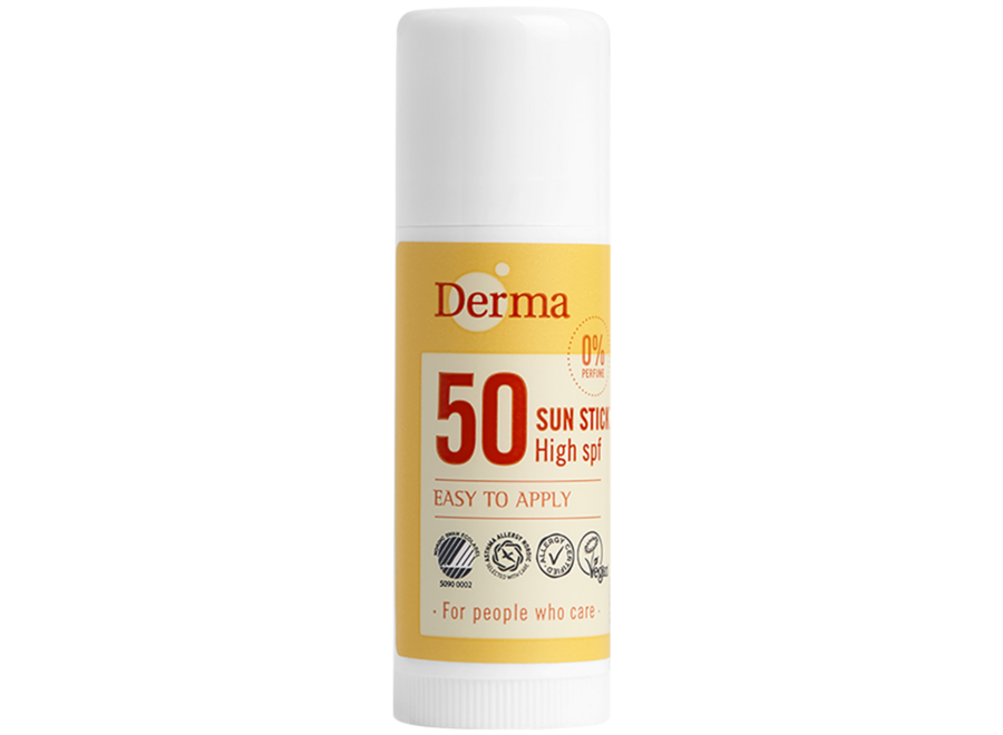 Stick solaire visage SPF 50 - 18 ml - Résistant à l'eau - Ingrédients naturels