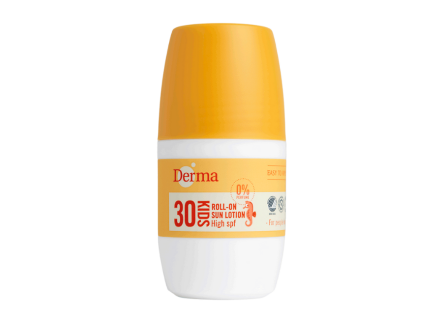 Derma Sun - Roll-on solaire - FPS 30 - 50 ml - Hypoallergénique et sans parfum - Enfants - Cadeau uniquement