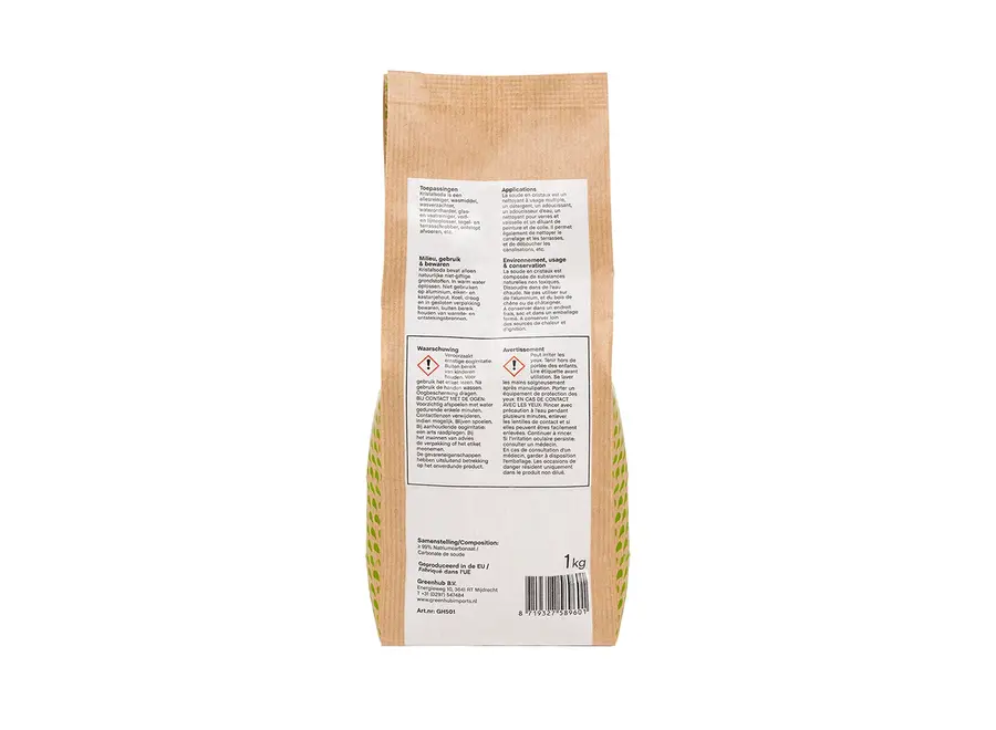 - Soda cristallisé - 1 kg - 3 fois concentré en sachet kraft