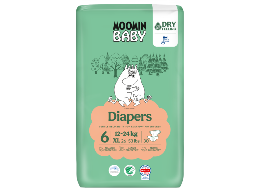 Moomin Baby Eco Disposable diapers - size 6 - 12 to 24 kg