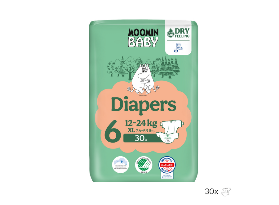 Moomin - Baby Eco windeln - Maat 6 - 12 bis 24 kg