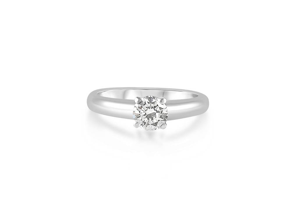 18k wit goud verlovingsring met 0.59 ct diamant