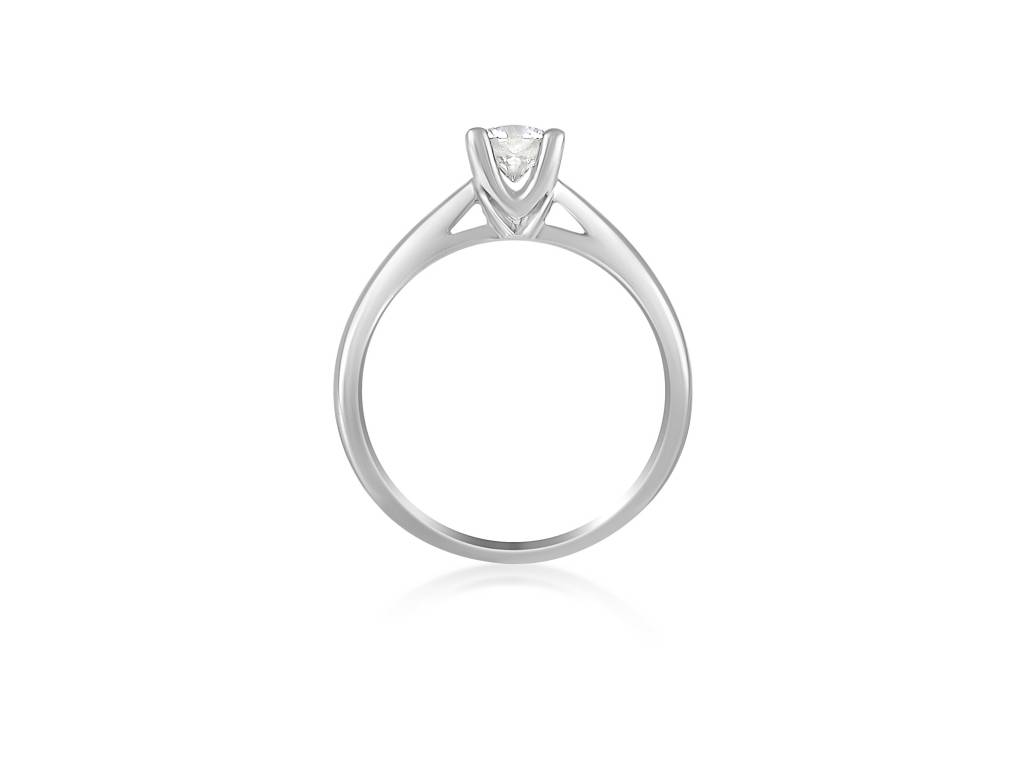 18k white gold engagement ring with 0.51 ct diamond