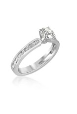 18kt wit goud verlovingsring met 1.24 ct diamanten