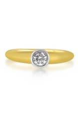 18 karat yellow gold engagement ring with 0.25 ct diamond