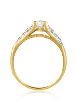 18k geel goud verlovingsring met 0.72 ct diamanten