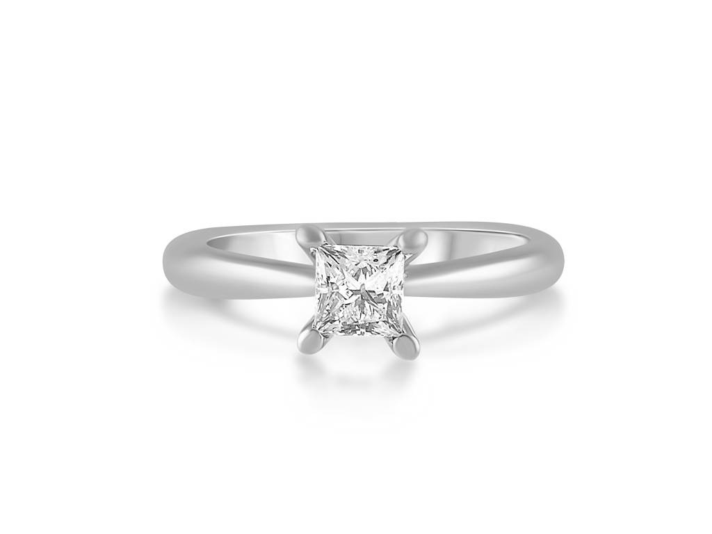 18k wit goud verlovingsring met 0.50 ct diamant