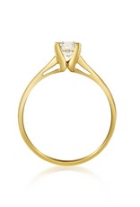 18k yellow gold engagement ring with 0.50 ct diamond