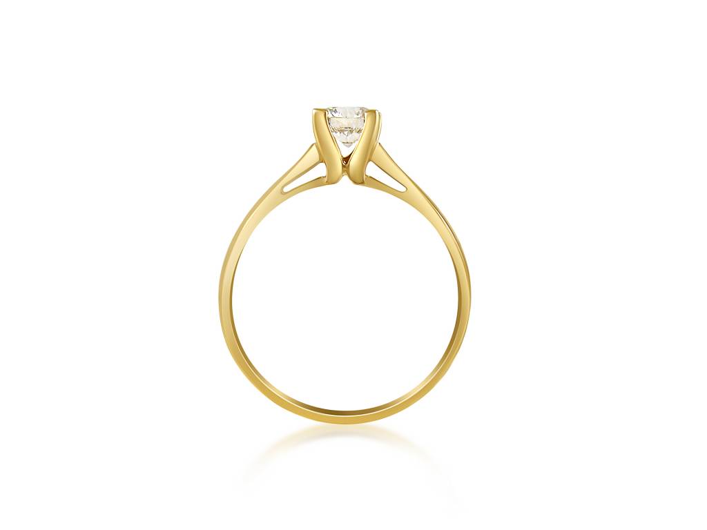 18k geel goud verlovingsring met 0.50 ct diamant