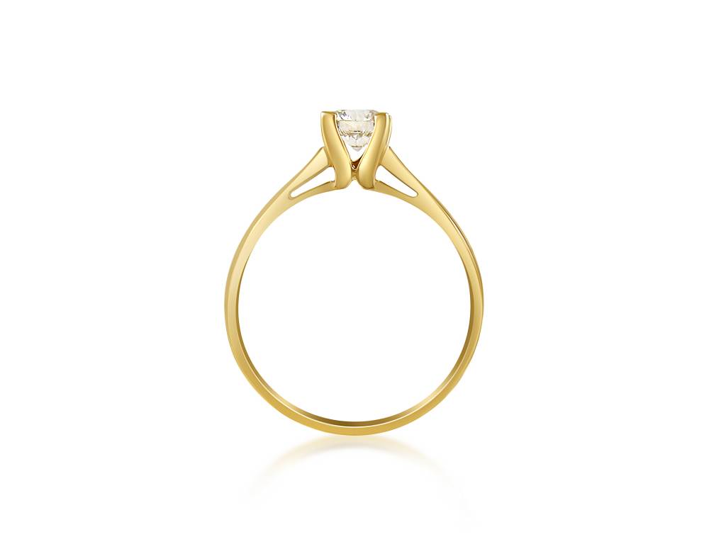 18k yellow gold engagement ring with 0.50 ct diamond