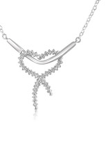 18kt white gold necklace with pendant with zirconia