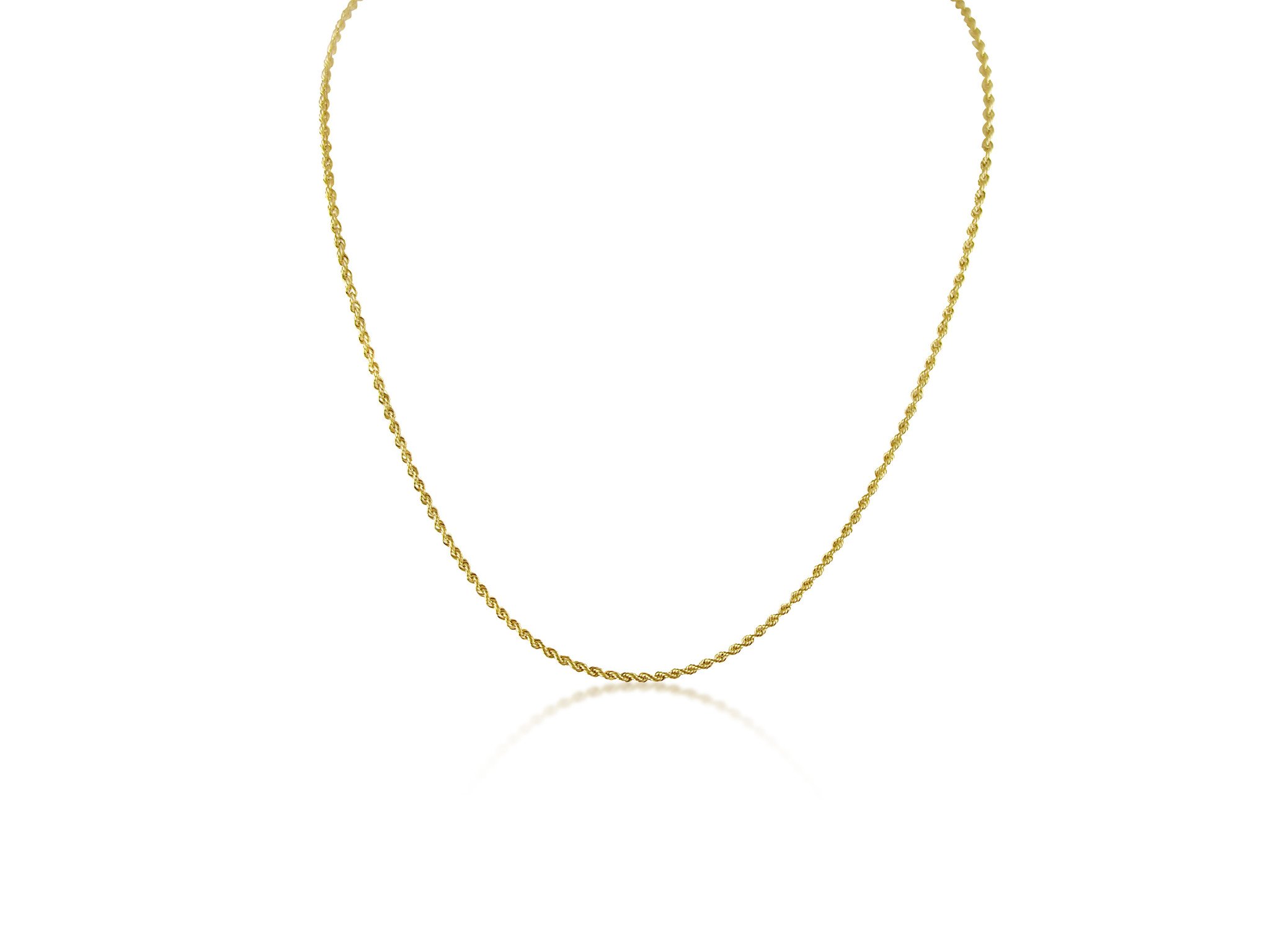 18 karat yellow gold rope chain