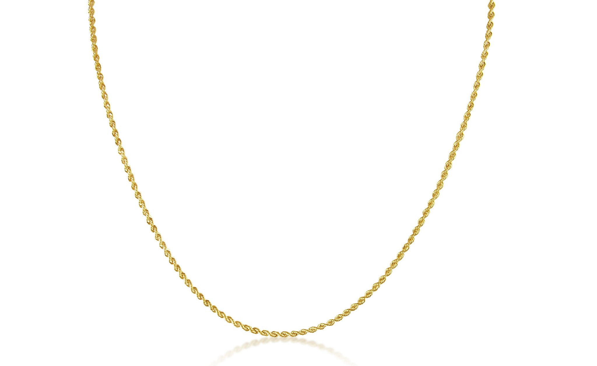 18 karat gold rope shop necklace