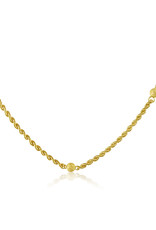 18 karat yellow gold rope chain with balls