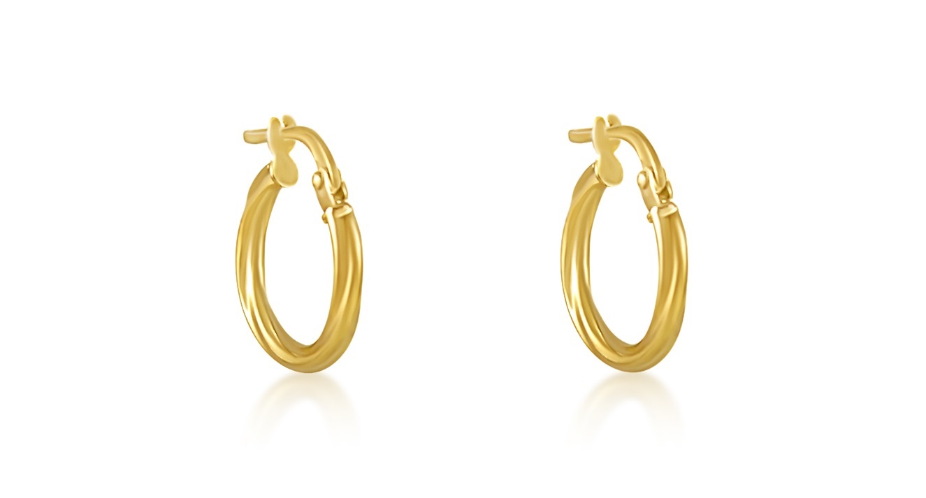 18 karat yellow gold hoops earrings