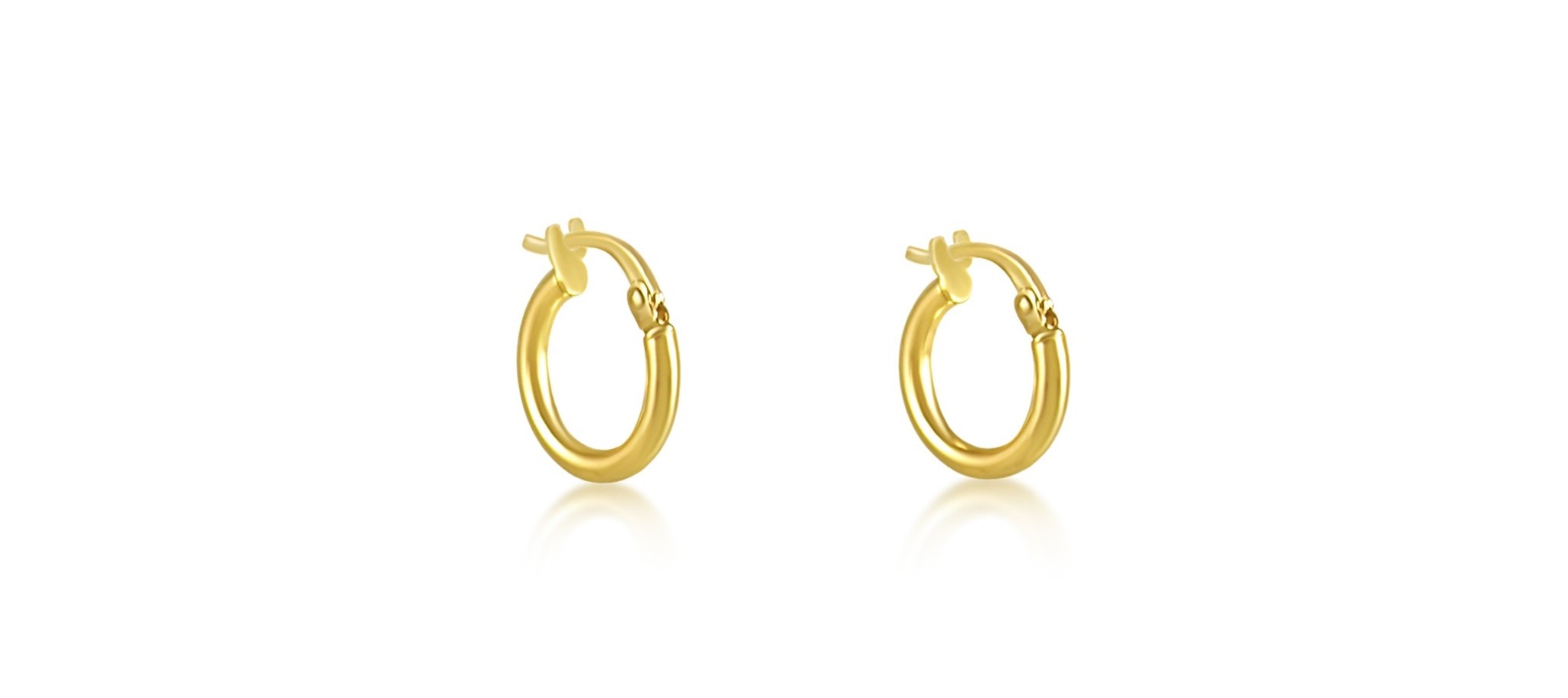 18 karat yellow gold hoops earrings