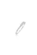 18 karat white gold ring with zirconia