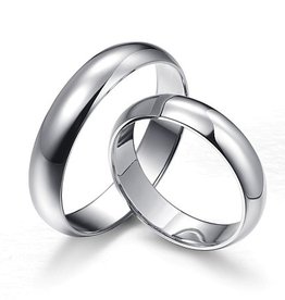Classic silver wedding rings