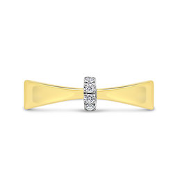 18kt yellow gold ring with 0.04 ct diamonds