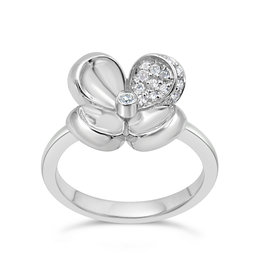 18kt geel goud ring met 0.15 ct diamanten