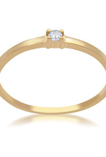 18kt  rose gold engagement ring with 0.02 ct diamond