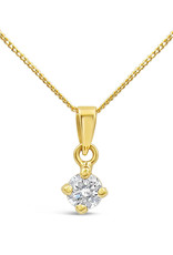 18 karat yellow gold pendant with 0.40 ct diamond
