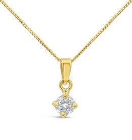 18 karat yellow gold pendant with 0.40 ct diamond