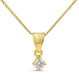 18 karat yellow gold pendant with 0.08 ct diamond