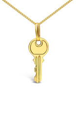 18 karat yellow gold key pendant