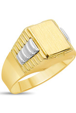 18 kt yellow & white gold men's ring