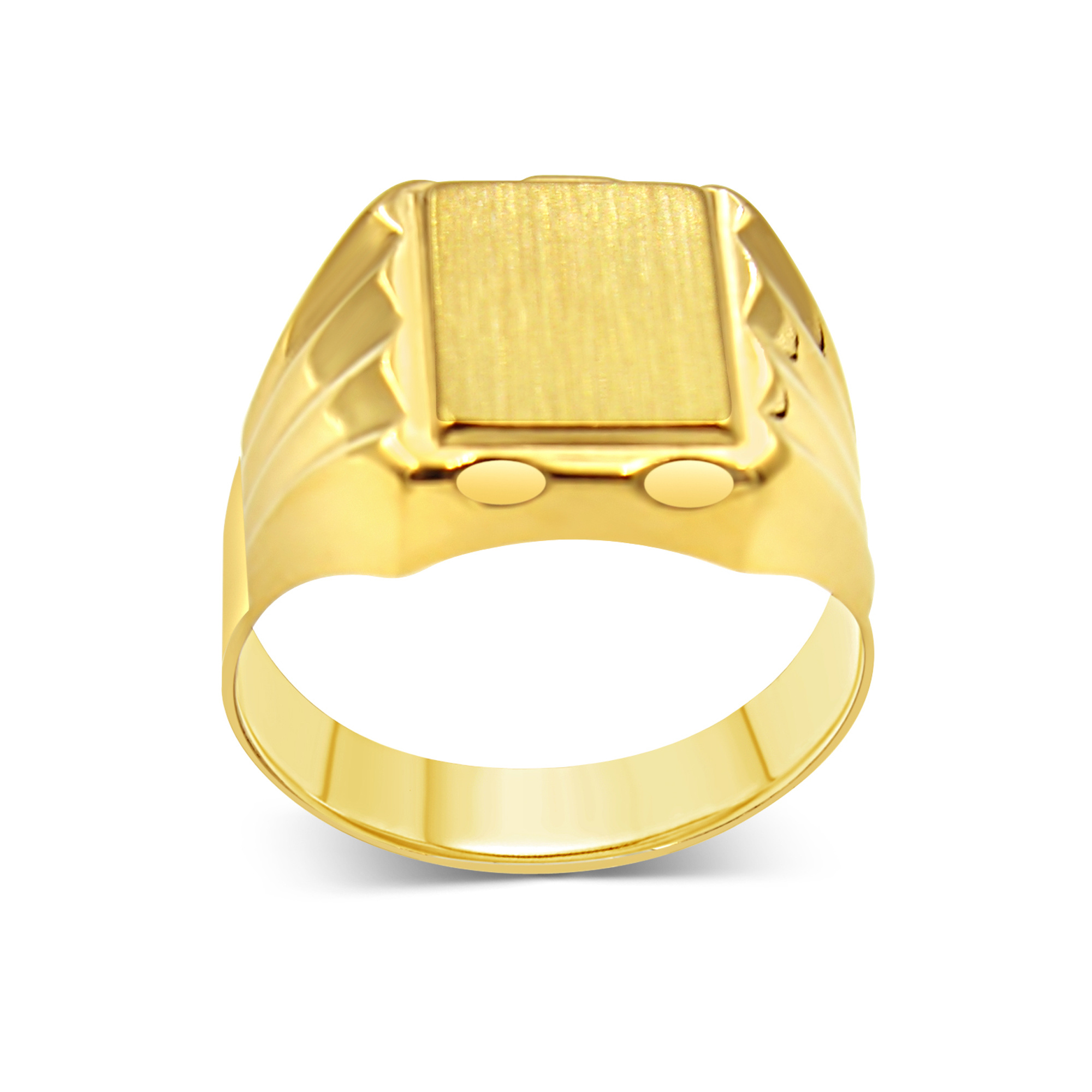 satire de eerste tofu 18 kt geel goud heren ring - Itai Diamonds