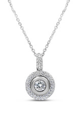 18kt white gold pendant with 0.85 ct diamonds