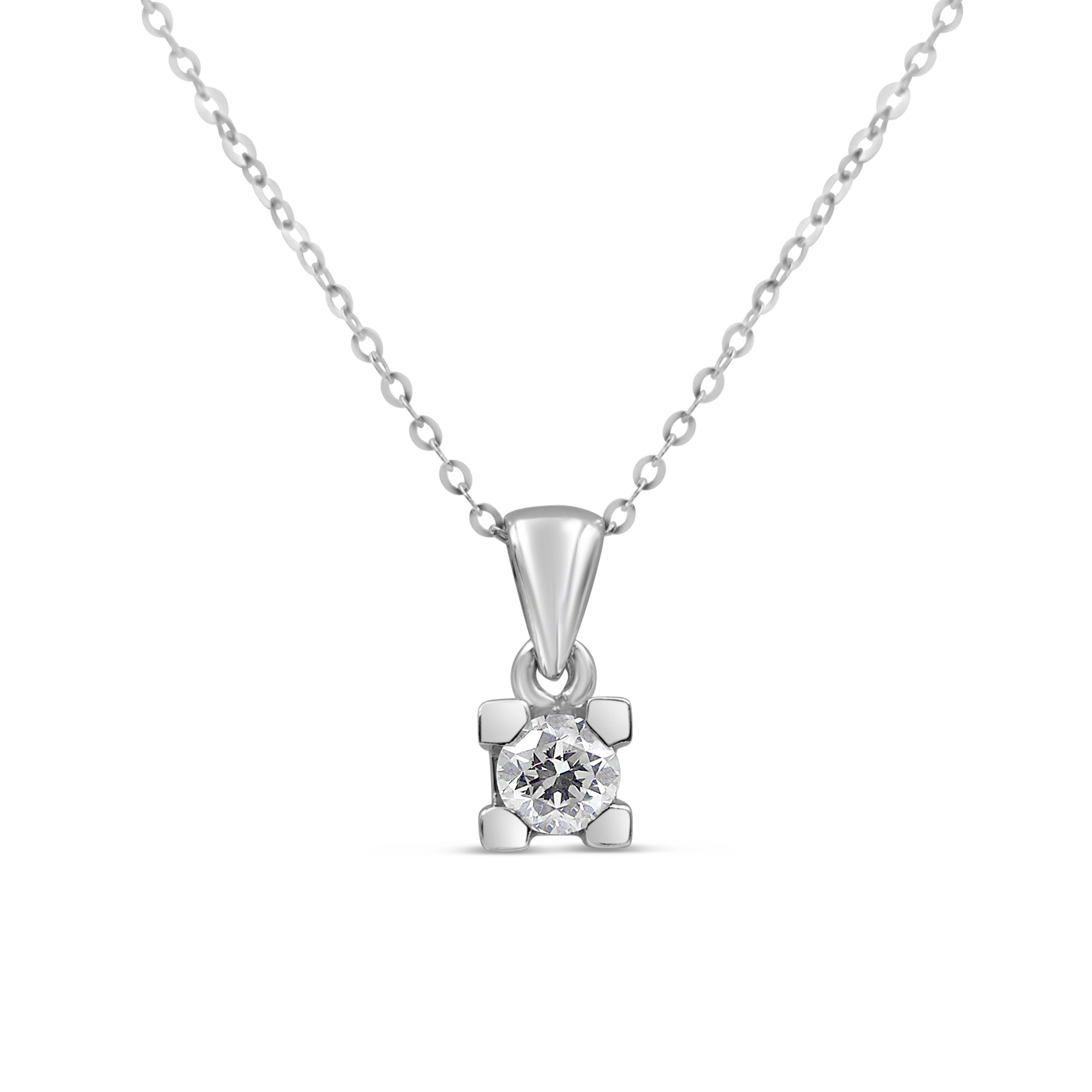 18kt white gold pendant with 0.30 ct diamond