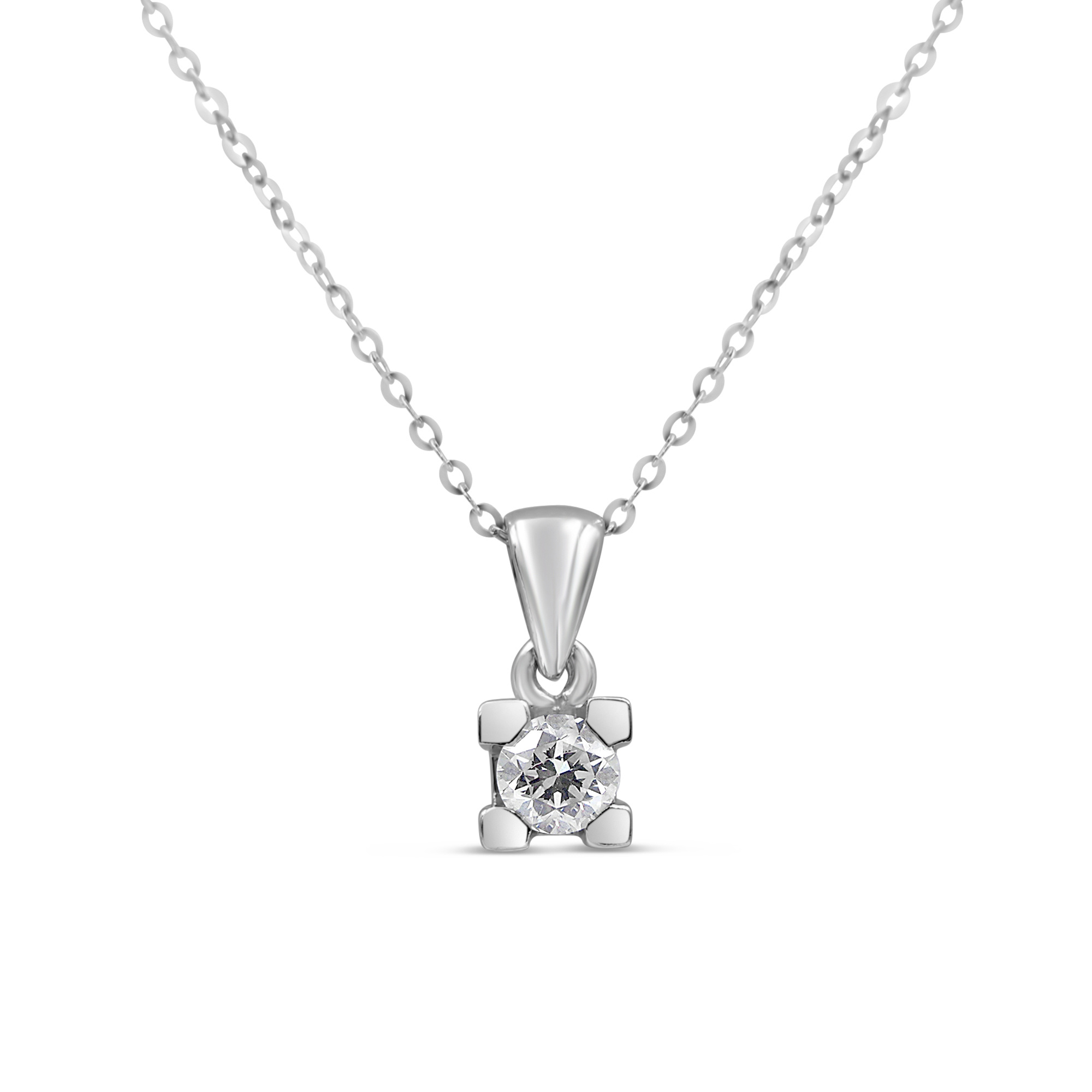 18kt wit goud hanger met 0.30 ct diamant