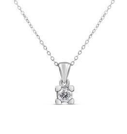 18kt white gold pendant with 0.30 ct diamond