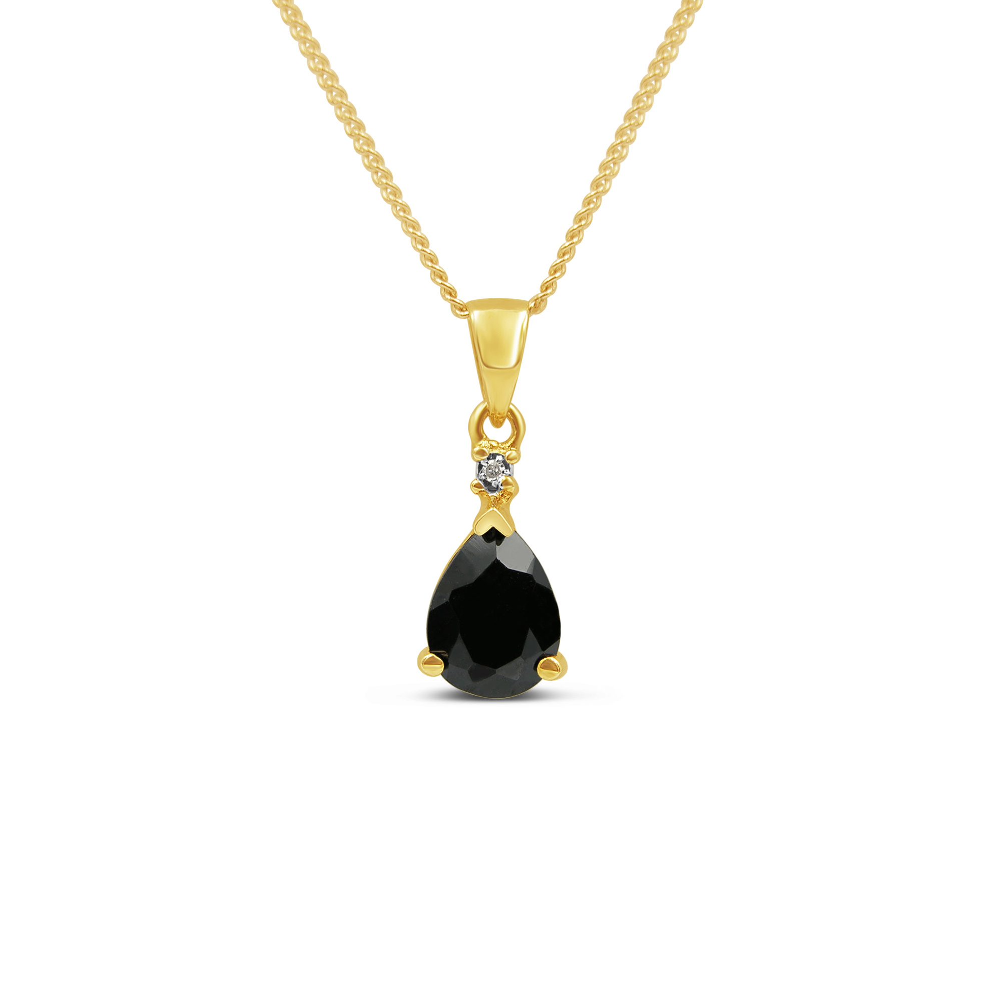 18kt yellow gold necklace with sapphires