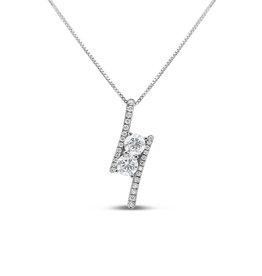 18kt white gold pendant with 0.60 ct diamonds