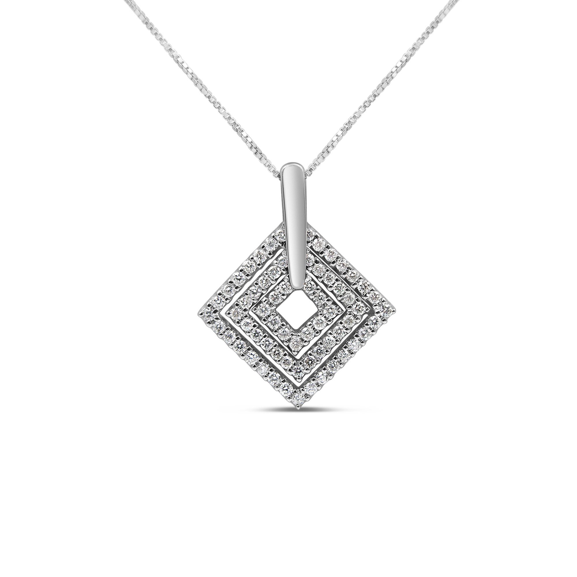 18kt white gold pendant with 0.43 ct diamonds