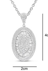 18kt white gold pendant with 2.70 ct diamonds