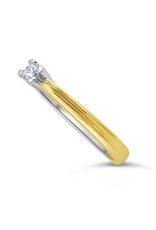 18kt yellow and white gold engagement ring with 0.15 ct diamond